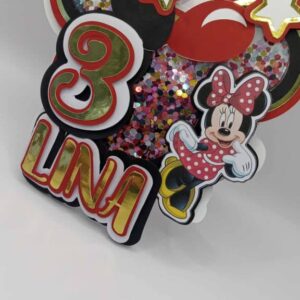 Red minnie mouse Topper Soumaya Craft
